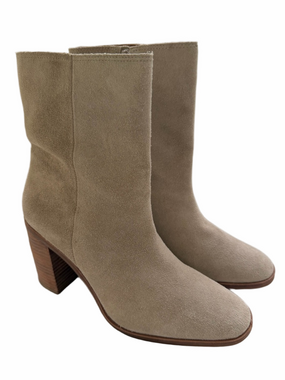 Lucky Brand Pinlope Suede Leather Ankle Boots in Dune Sand  Size 10 EUC